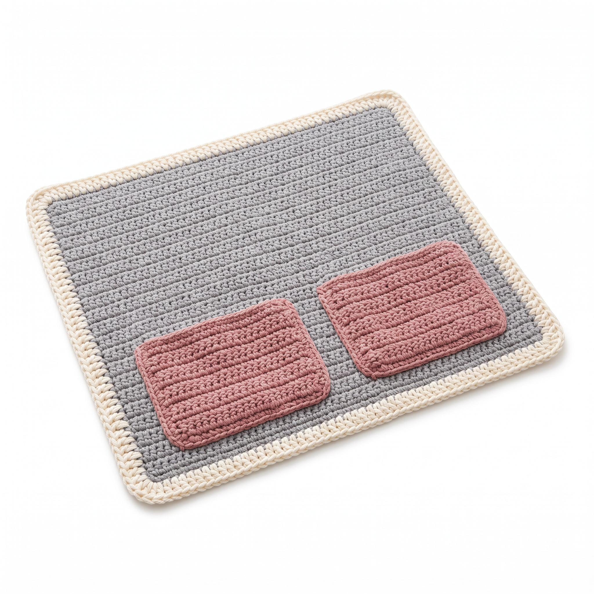 Crochet Bedside Rug With Slipper Pockets Pattern (Free)