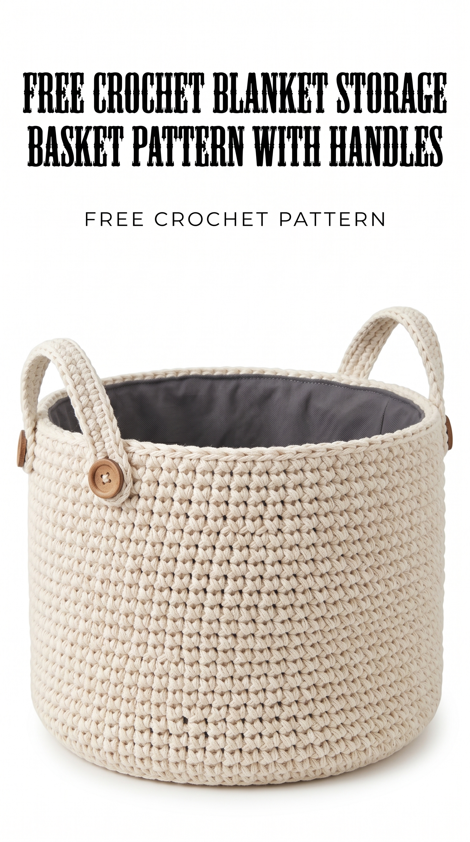 Crochet Blanket Storage Basket Pattern (Free)