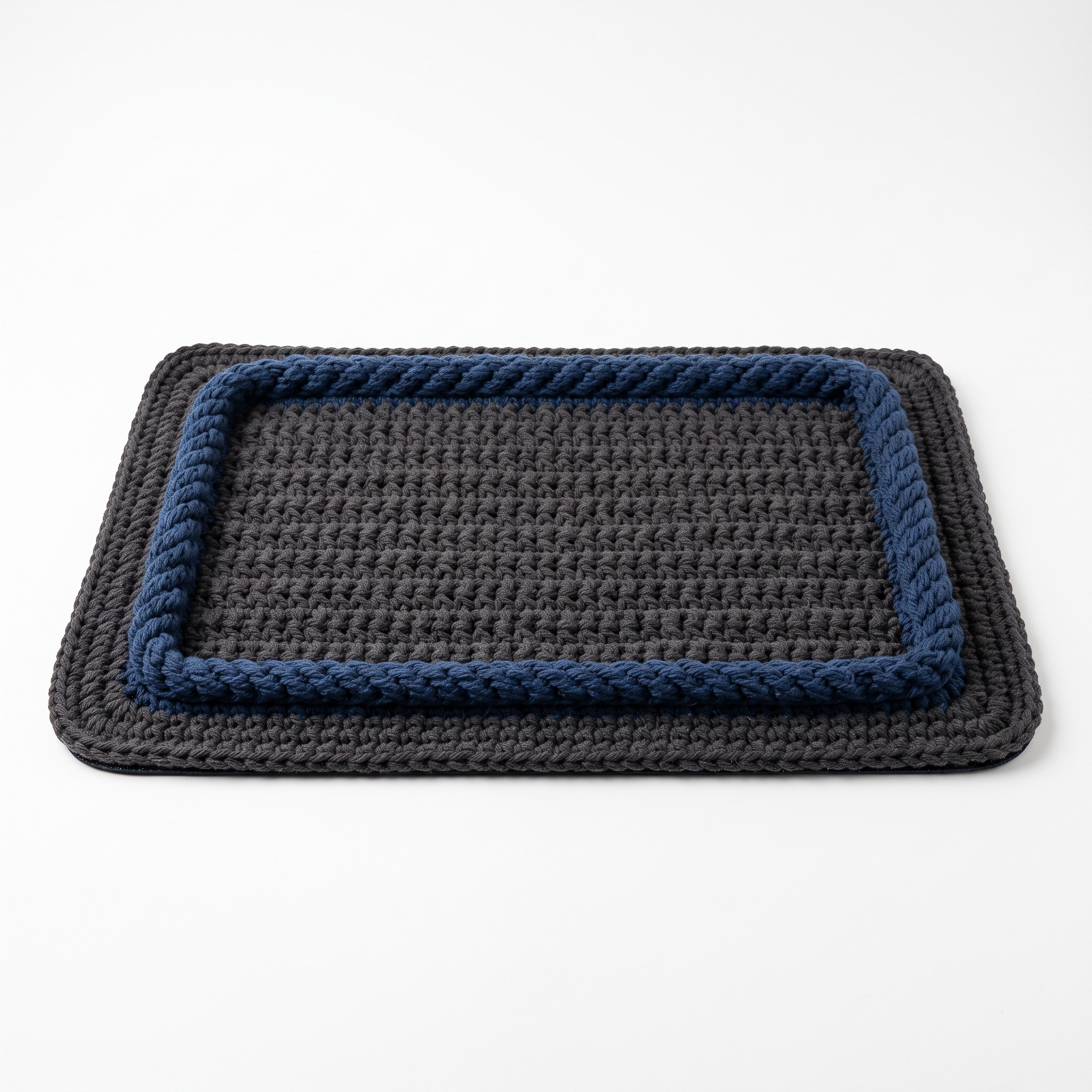 Crochet Boot Tray Mat With Raised Rim (The Puddle Catcher)