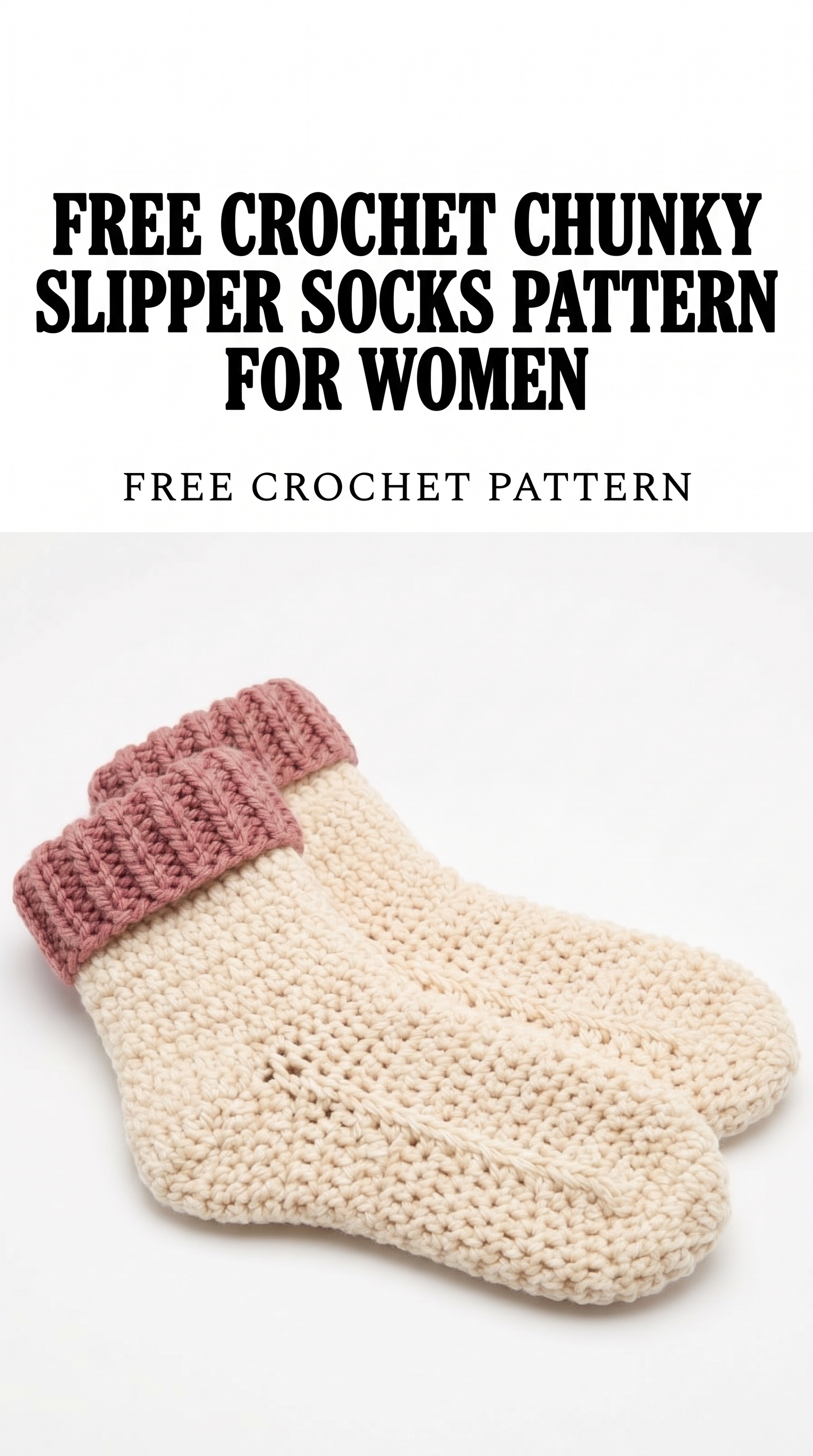 Crochet Chunky Slipper Socks Pattern (Free)
