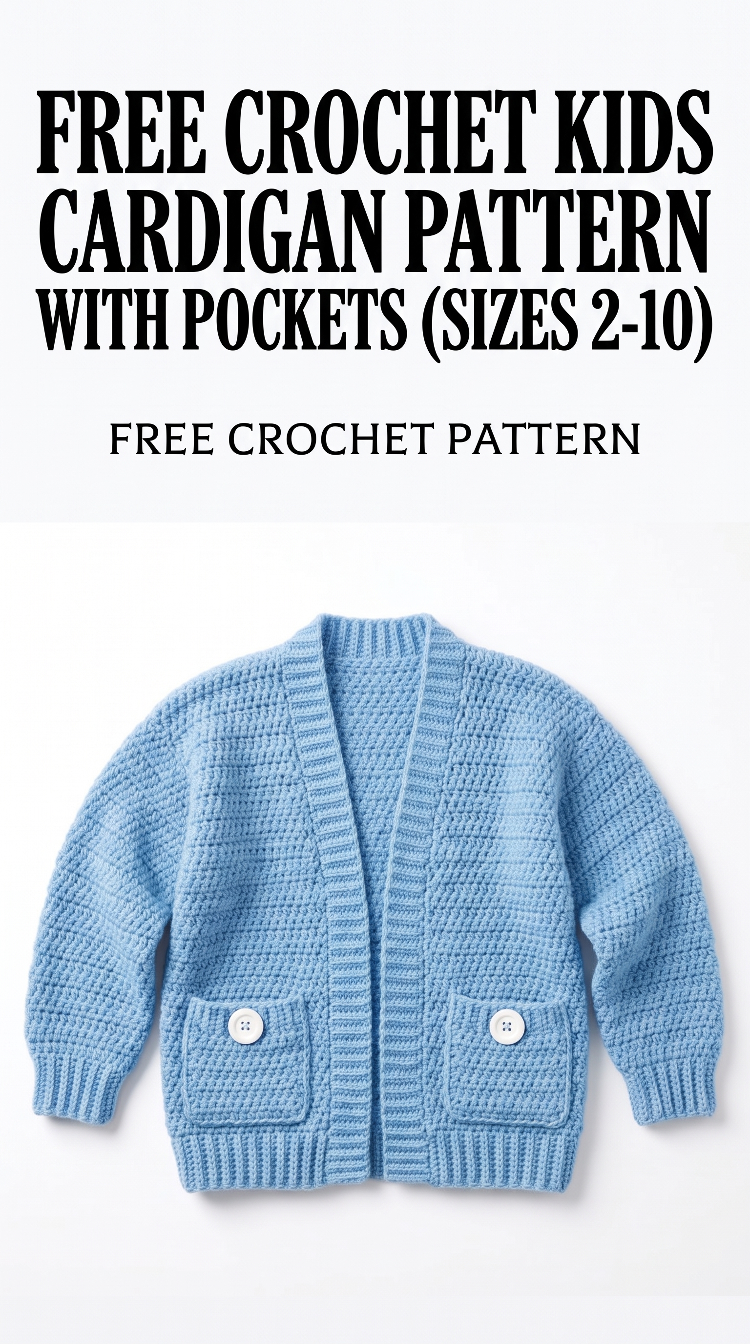Crochet Kids Cardigan Pattern (Free)