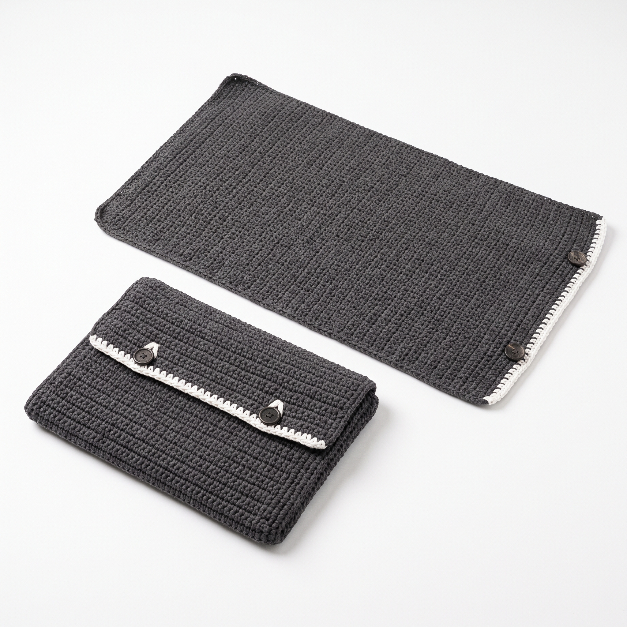 Crochet Laptop Sleeve That Opens Into a Desk Mat (The Desk Fold) Pattern (Free)