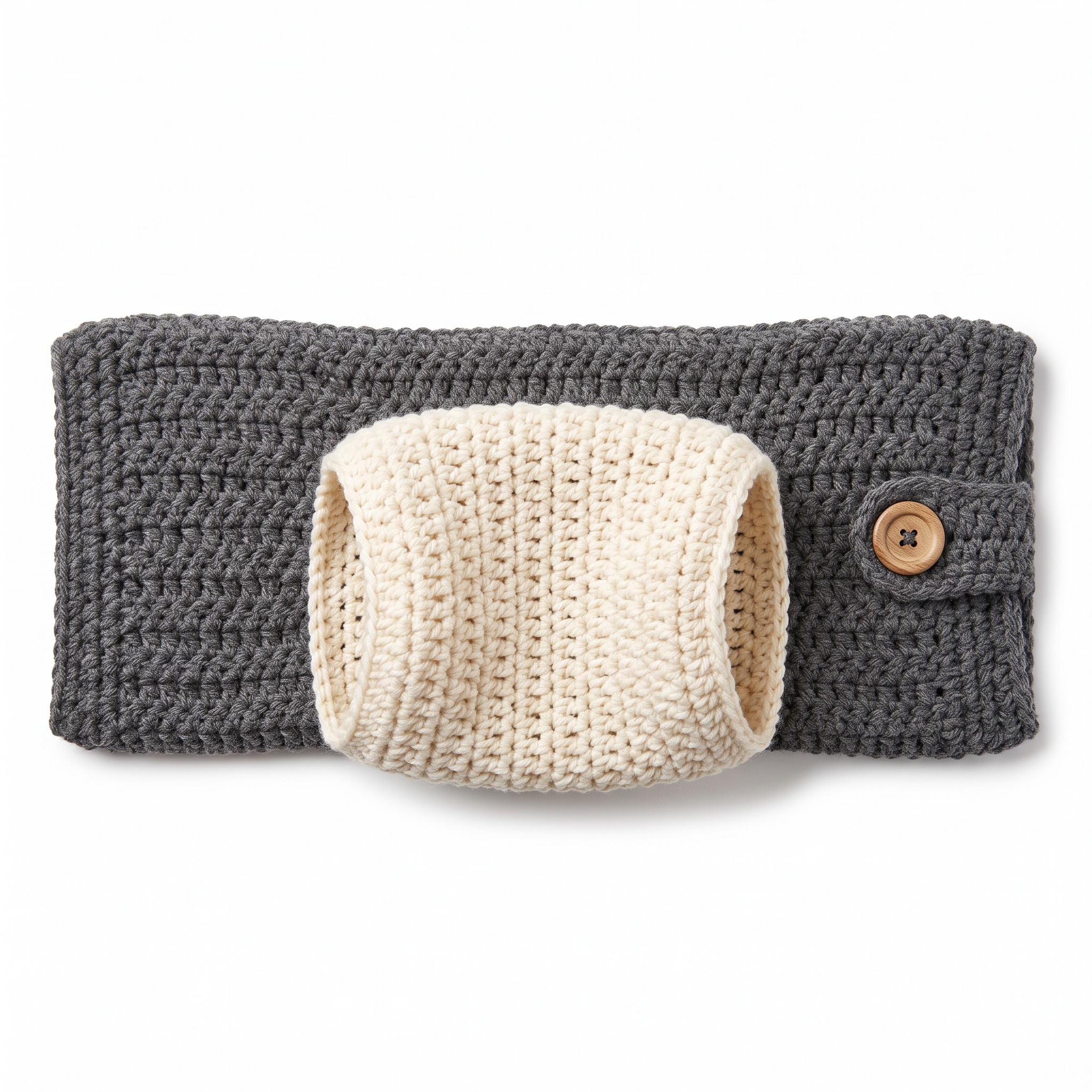 Crochet Sofa Armrest Cover With Hand Muff (The Cozy Arm)