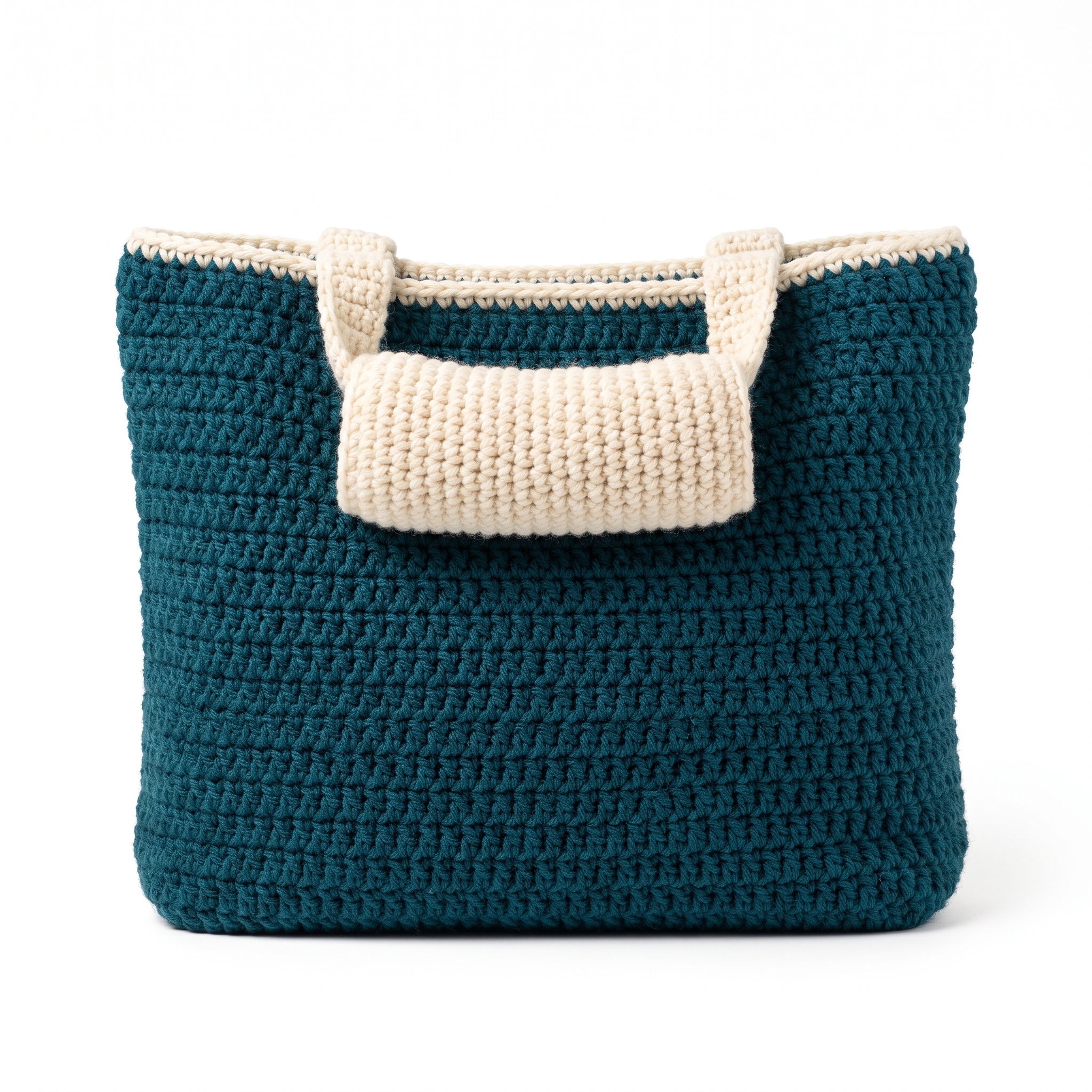 Crochet Tote Bag With Hand Warmer Handle (The Warm Grip Tote)