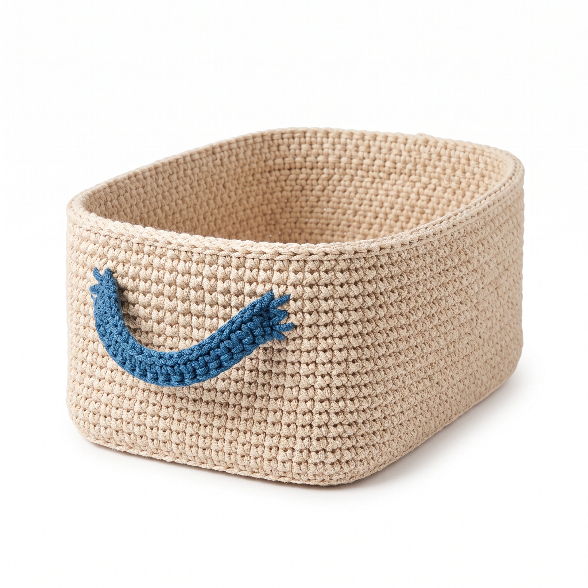 Crochet Under Bed Storage Basket With Pull Handle (The Slide Bin) Pattern (Free)
