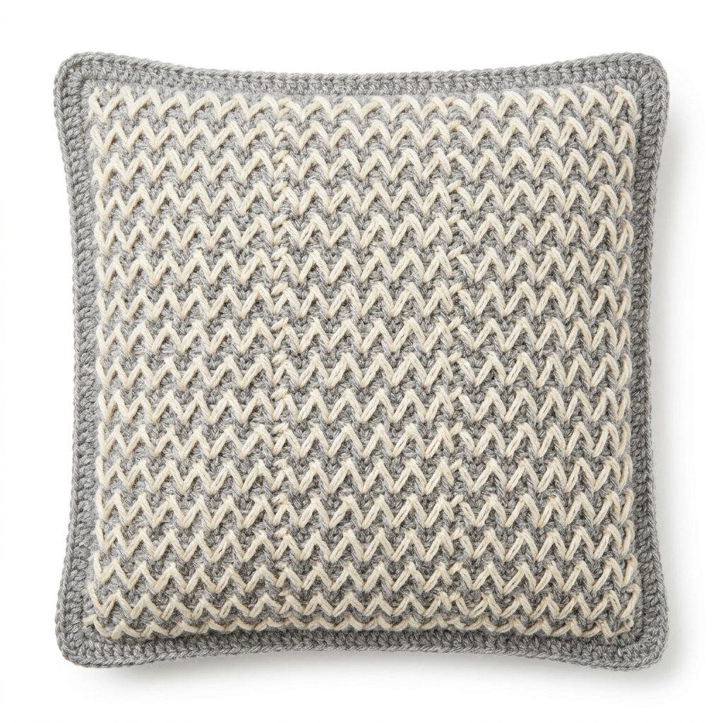 How to Crochet the Alpine Stitch for a Cozy Cushion Cover (Free)